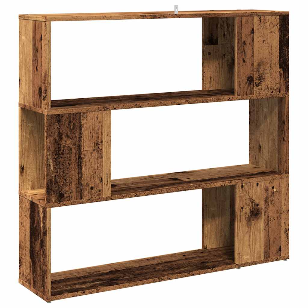 Bokhylle/romdeler gammelt tre 100x24x94 cm