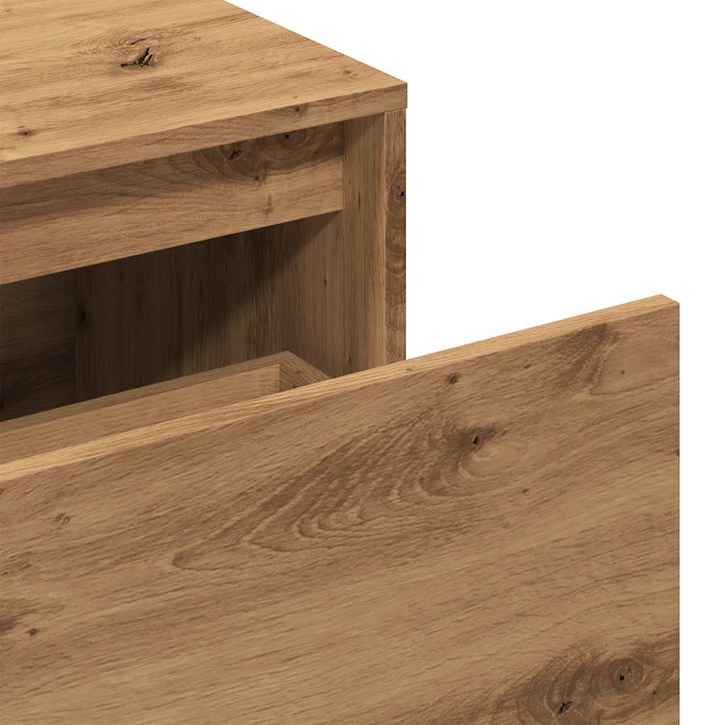 Gangbenk 80x40x45 cm artisan eik konstruert tre