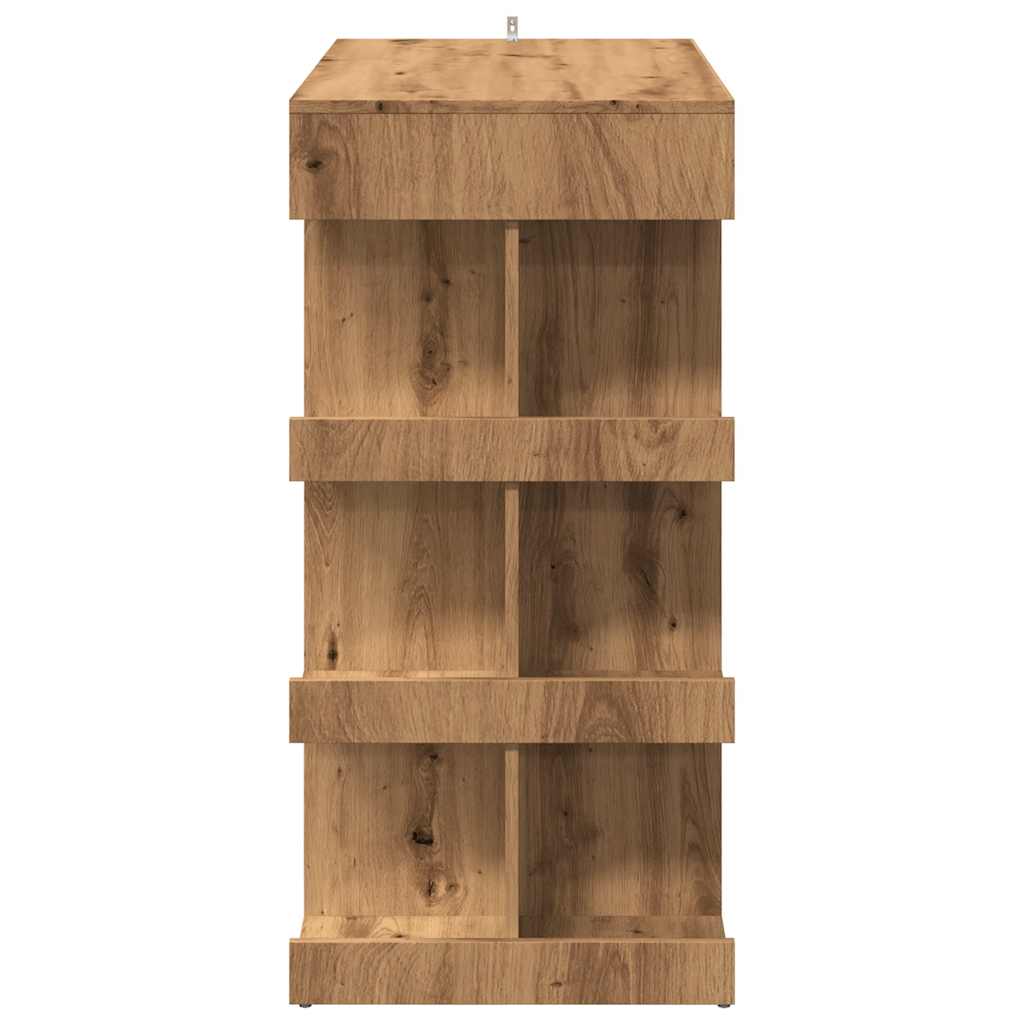 Barbord med oppbevaring artisan eik 100x48x101,5 cm