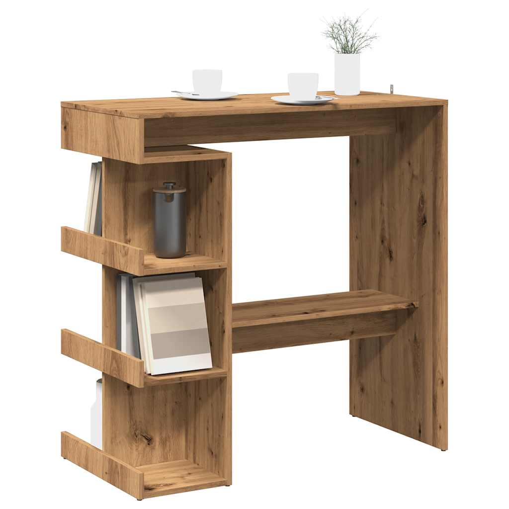 Barbord med oppbevaring artisan eik 100x48x101,5 cm