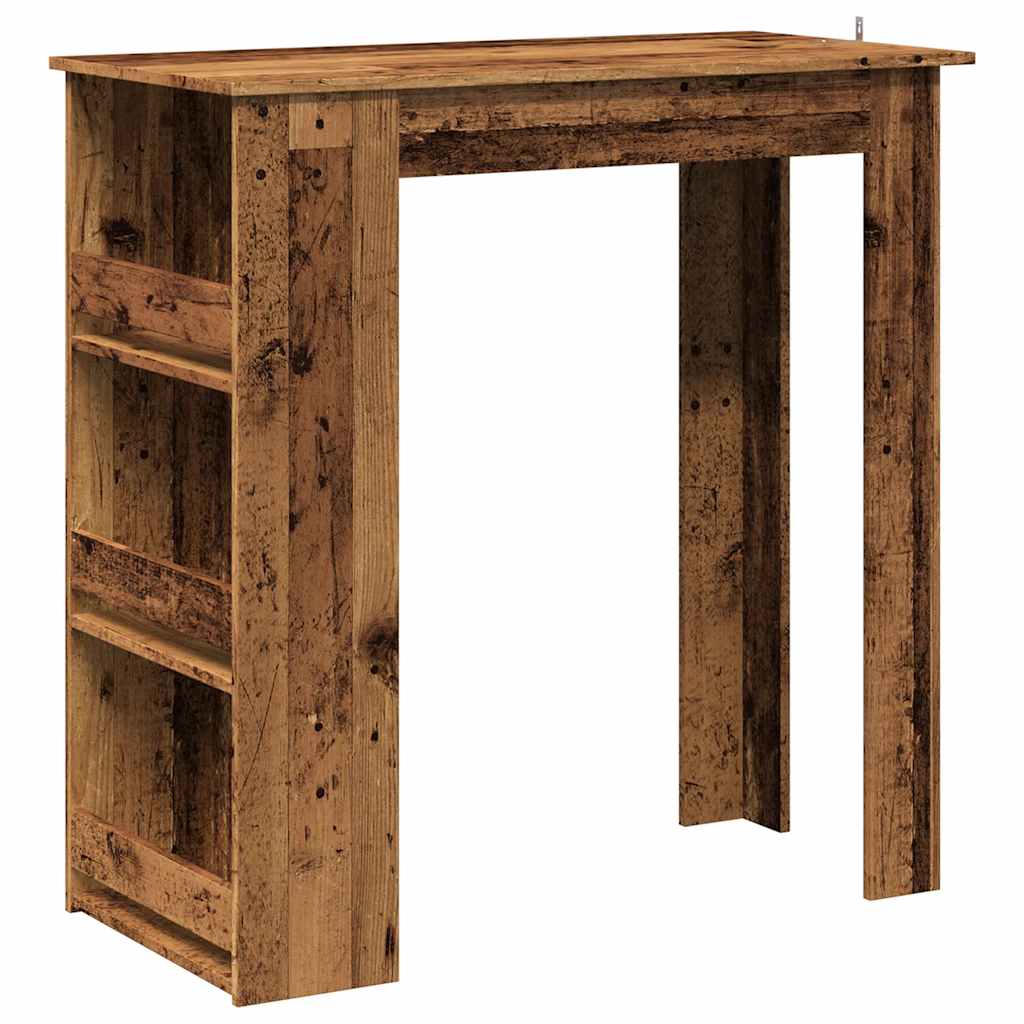 Barbord med oppbevaring gammelt tre 102x50x103,5 cm