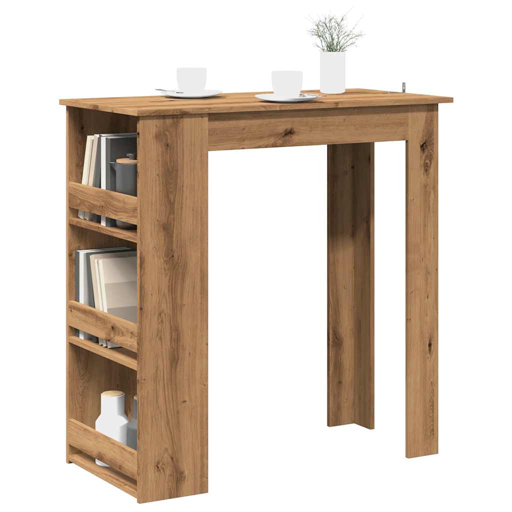 Barbord med oppbevaring artisan eik 102x50x103,5 cm