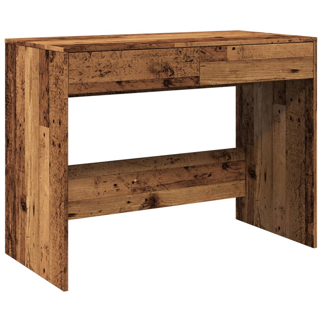 Skrivebord gammelt tre 101x50x76,5 cm konstruert tre