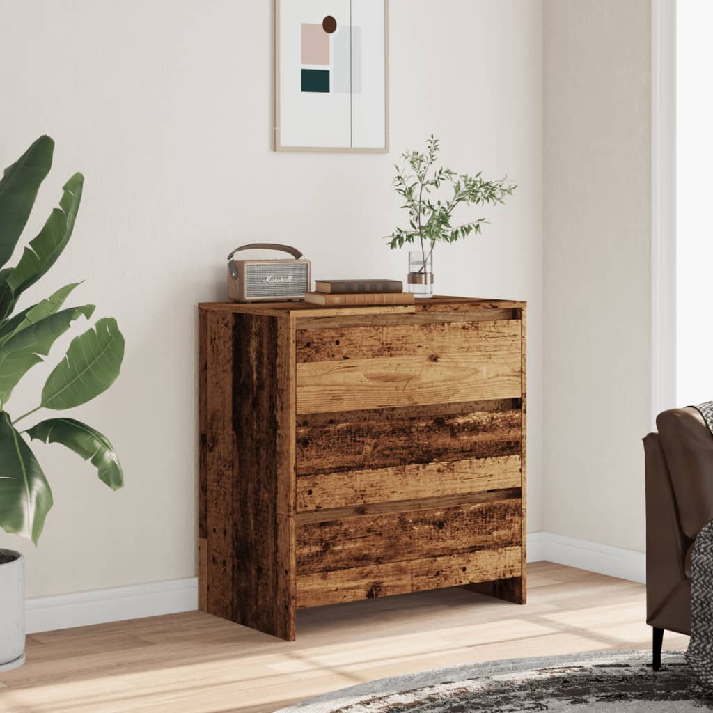 Skjenk gammelt tre 70x41x75 cm konstruert tre