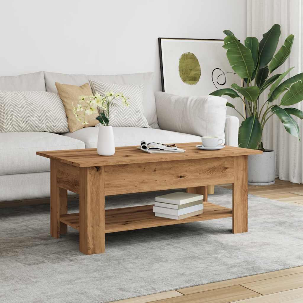 Salongbord artisan eik 102x55x42 cm konstruert tre