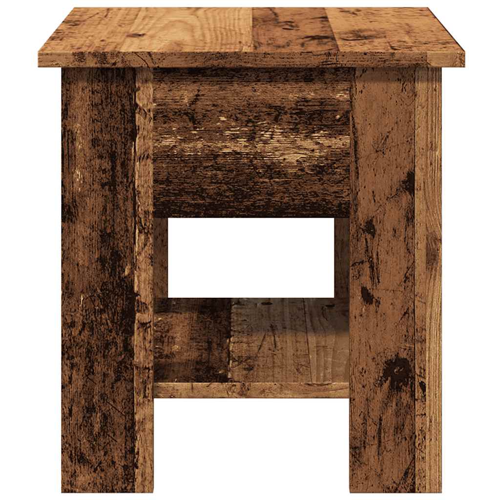 Salongbord gammelt tre 40x40x42 cm konstruert tre