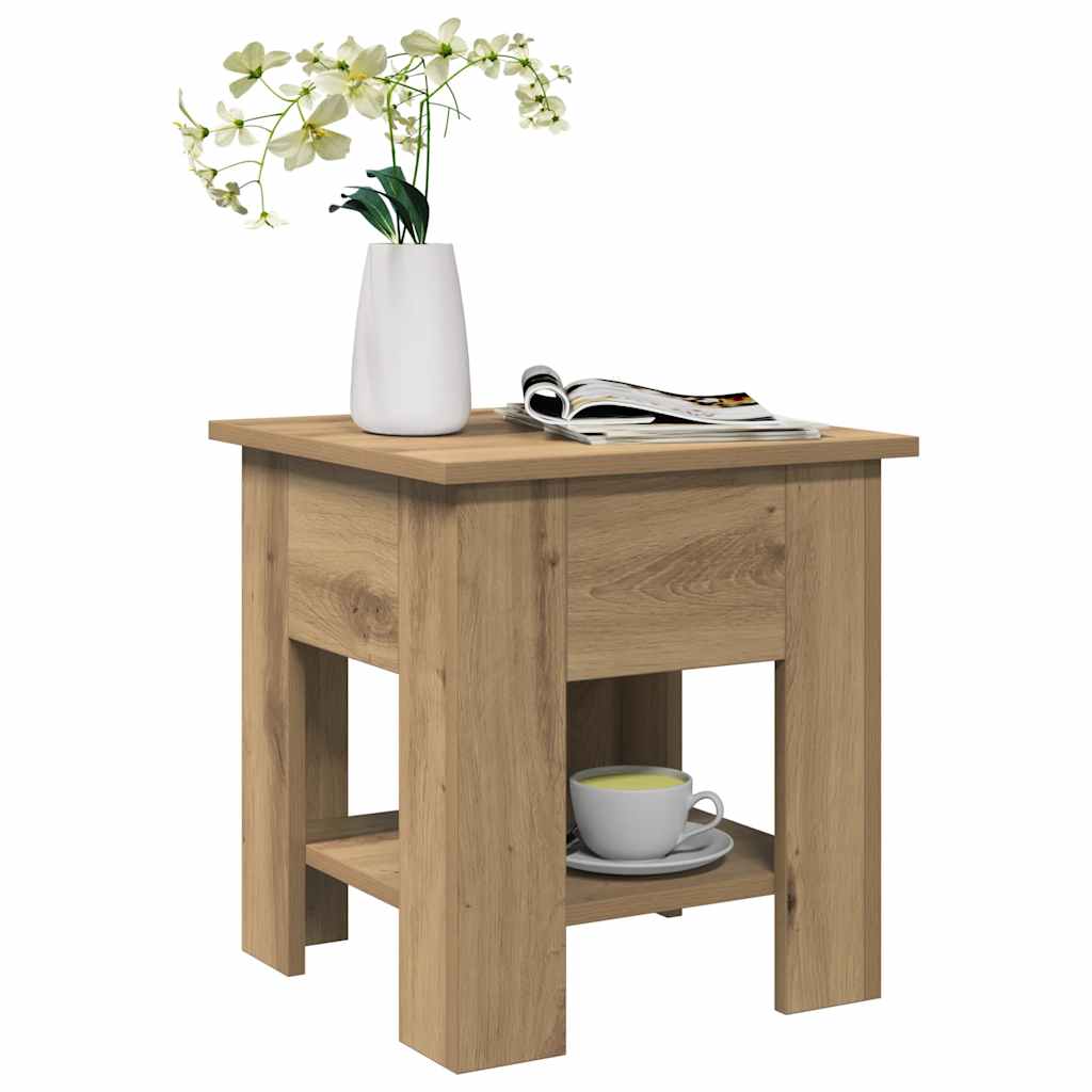 Salongbord artisan eik 40x40x42 cm konstruert tre