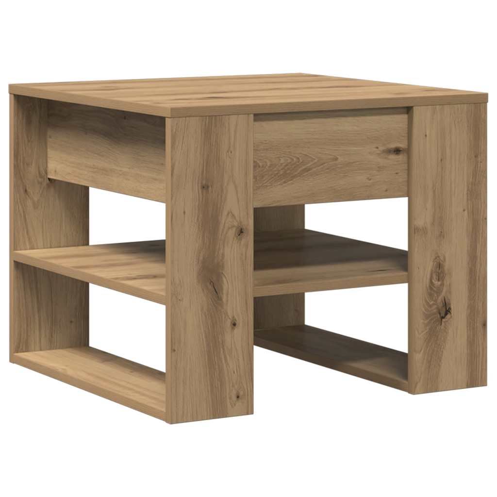 Salongbord artisan eik 55,5x55x45 cm konstruert tre