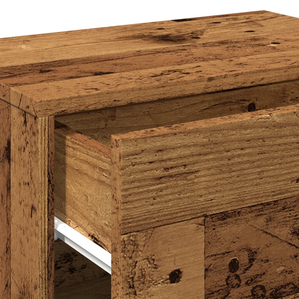 Vegghengt nattbord gammelt tre