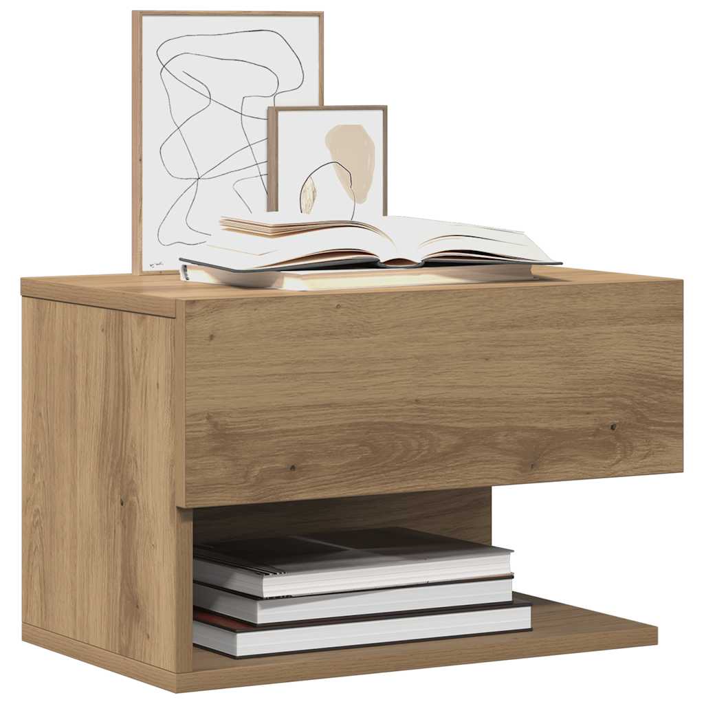 Veggmontert nattbord artisan eik