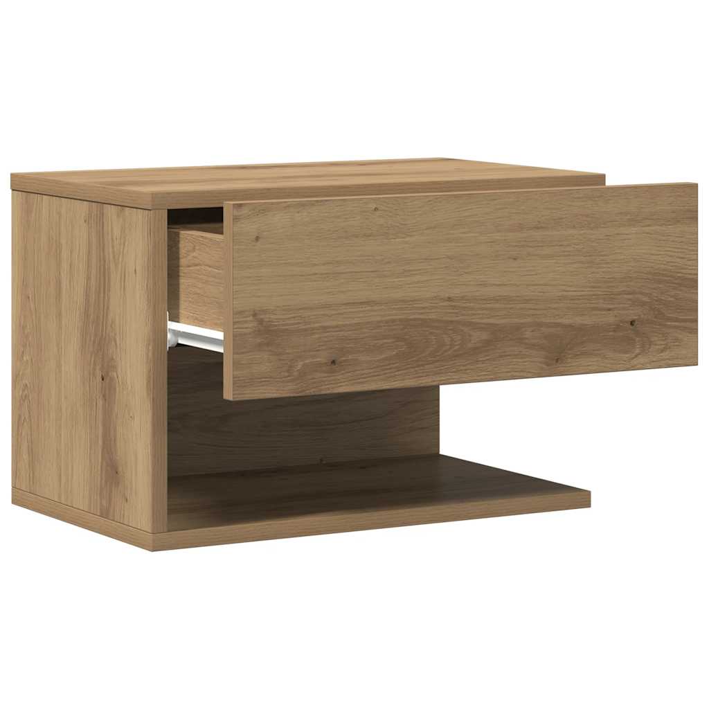 Veggmonterte nattbord 2 stk artisan eik