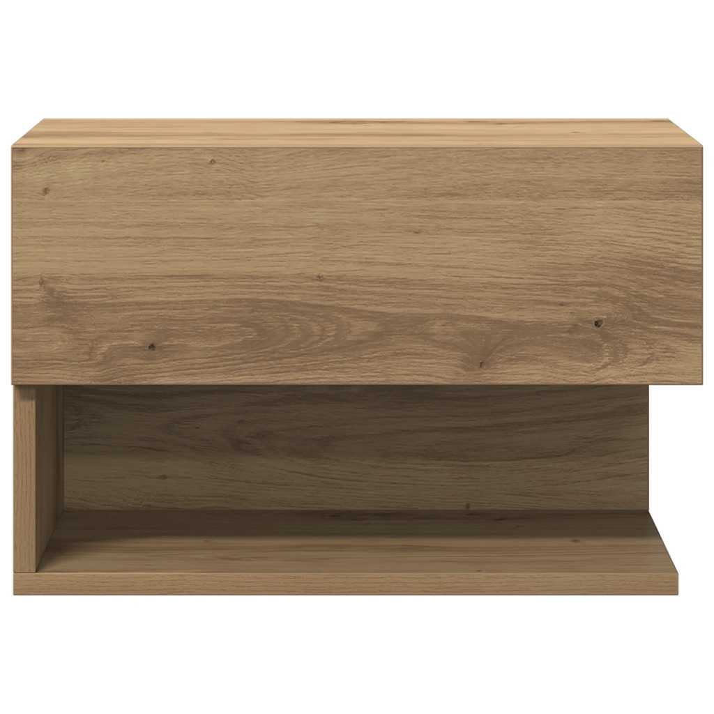Veggmonterte nattbord 2 stk artisan eik