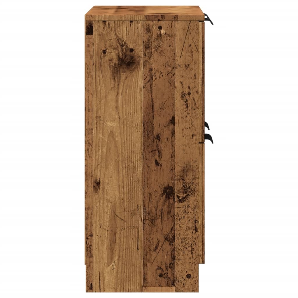 Skjenk gammelt tre 60x30x70 cm konstruert tre