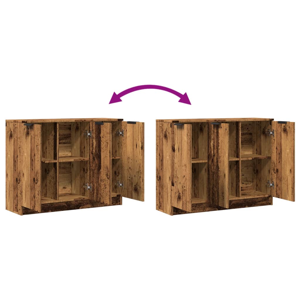 Skjenk gammelt tre 90,5x30x70 cm konstruert tre