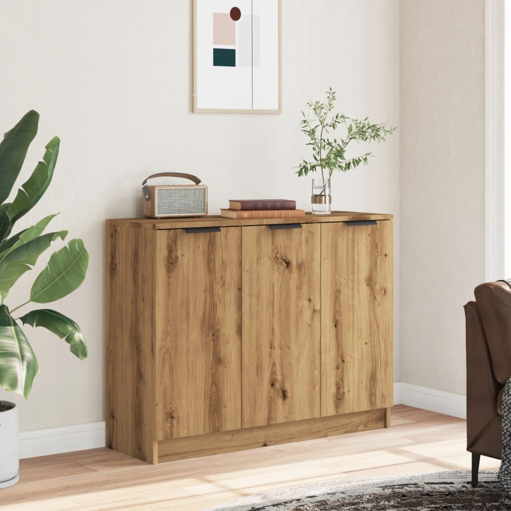 Skjenk artisan eik 90,5x30x70 cm konstruert tre