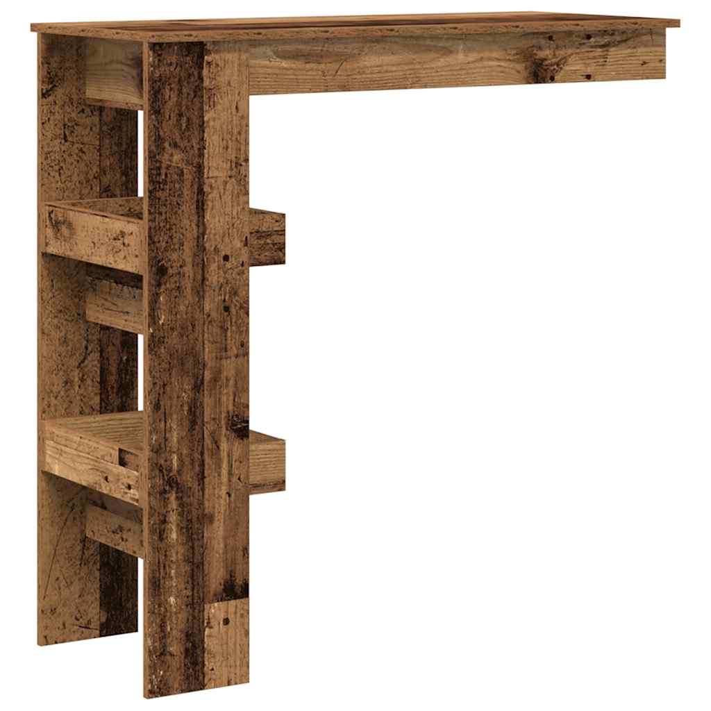 Veggmontert barbord gammelt tre 102x45x103,5 cm konstruert tre