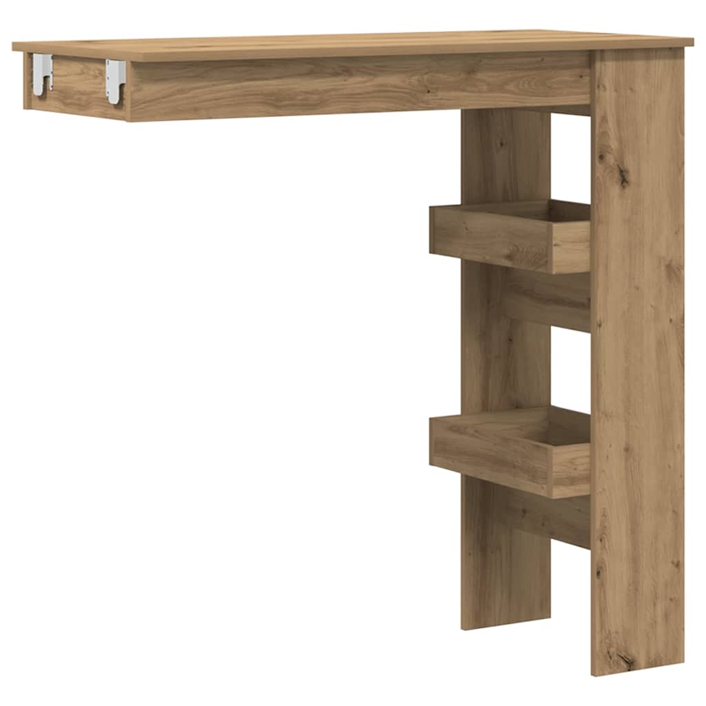 Veggmontert barbord artisan eik 102x45x103,5 cm konstruert tre