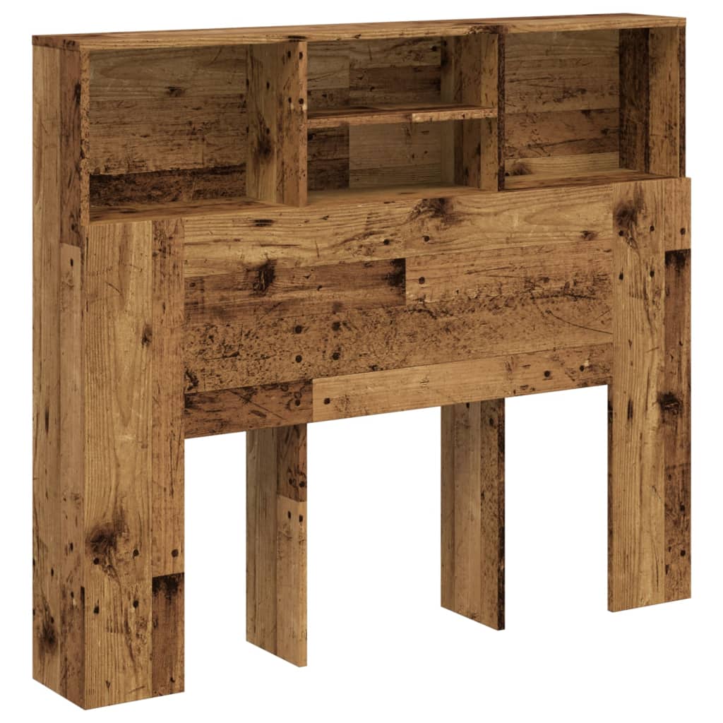 Hodegavl med hylle gammelt tre 120x19x103,5 cm konstruert tre