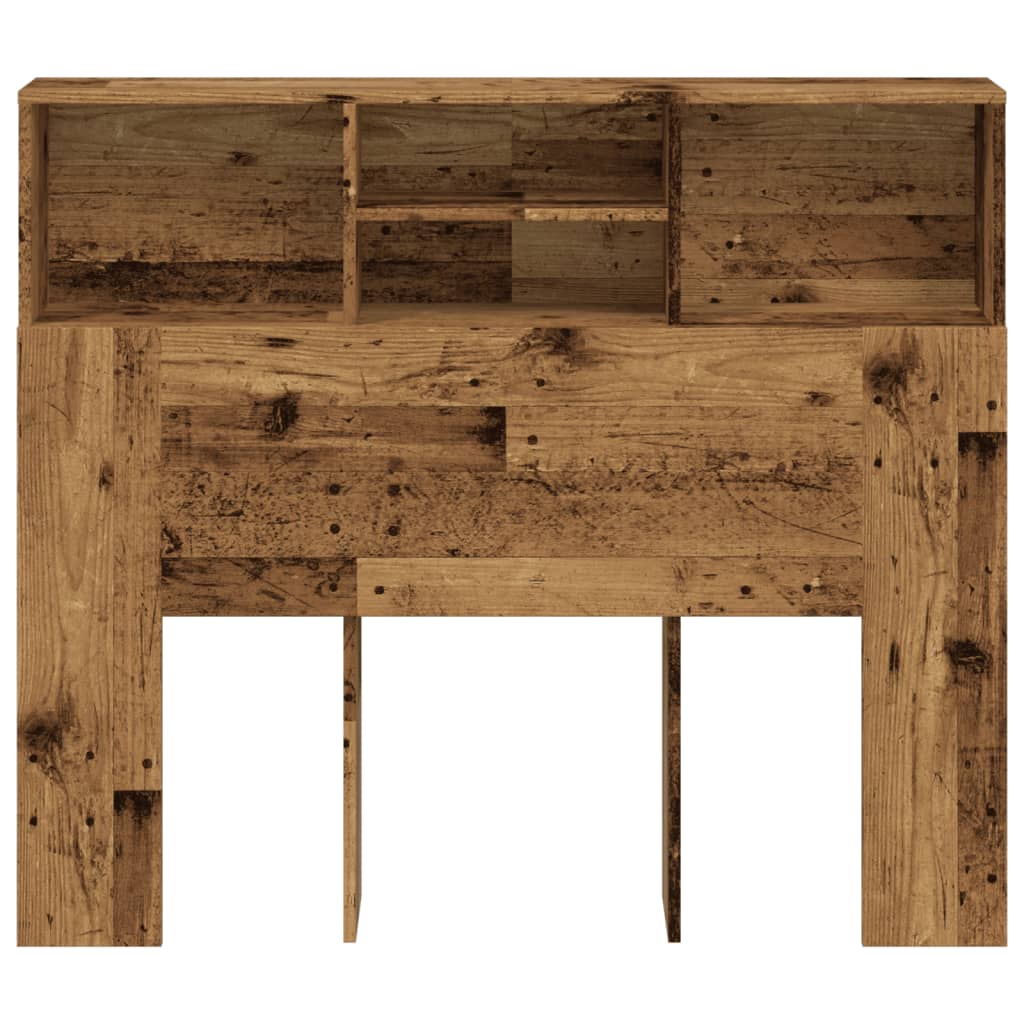Hodegavl med hylle gammelt tre 120x19x103,5 cm konstruert tre