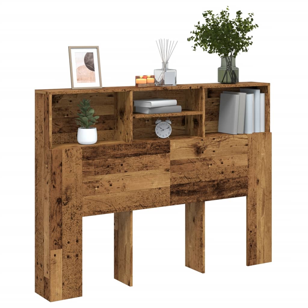 Sengegavlskap gammelt tre 140x19x103,5 cm