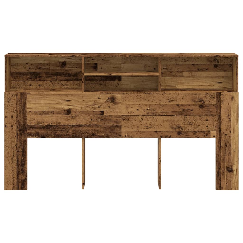 Hodegavl med hylle gammelt tre 180x19x103,5 cm konstruert tre
