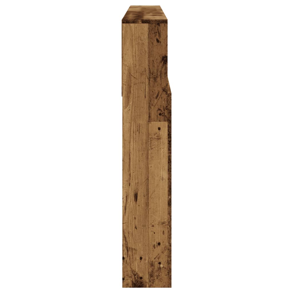 Hodegavl med hylle gammelt tre 180x19x103,5 cm konstruert tre