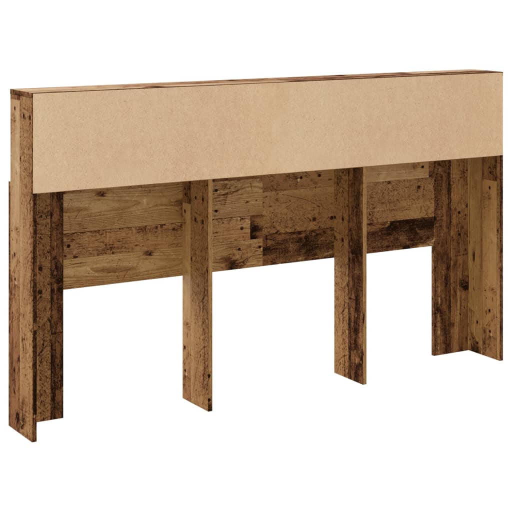 Hodegavl med hylle gammelt tre 180x19x103,5 cm konstruert tre