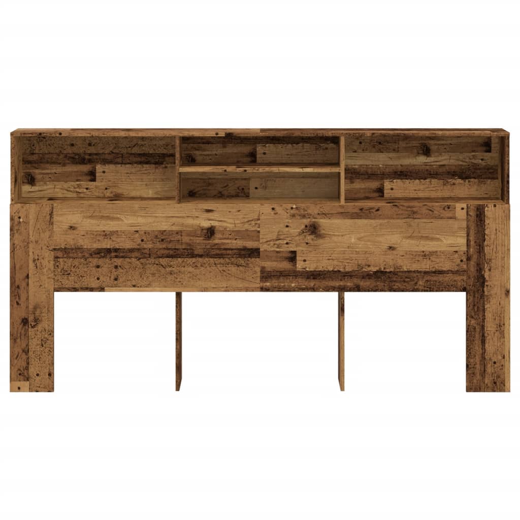 Hodegavl med hyller gammelt tre 200x19x103,5 cm konstruert tre