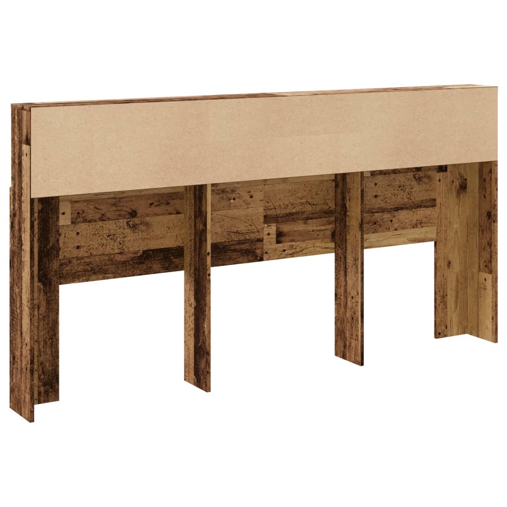 Hodegavl med hyller gammelt tre 200x19x103,5 cm konstruert tre
