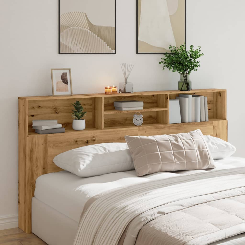 Hodegavl med hyller artisan eik 200x19x103,5 cm konstruert tre