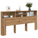 Hodegavl med hyller artisan eik 200x19x103,5 cm konstruert tre