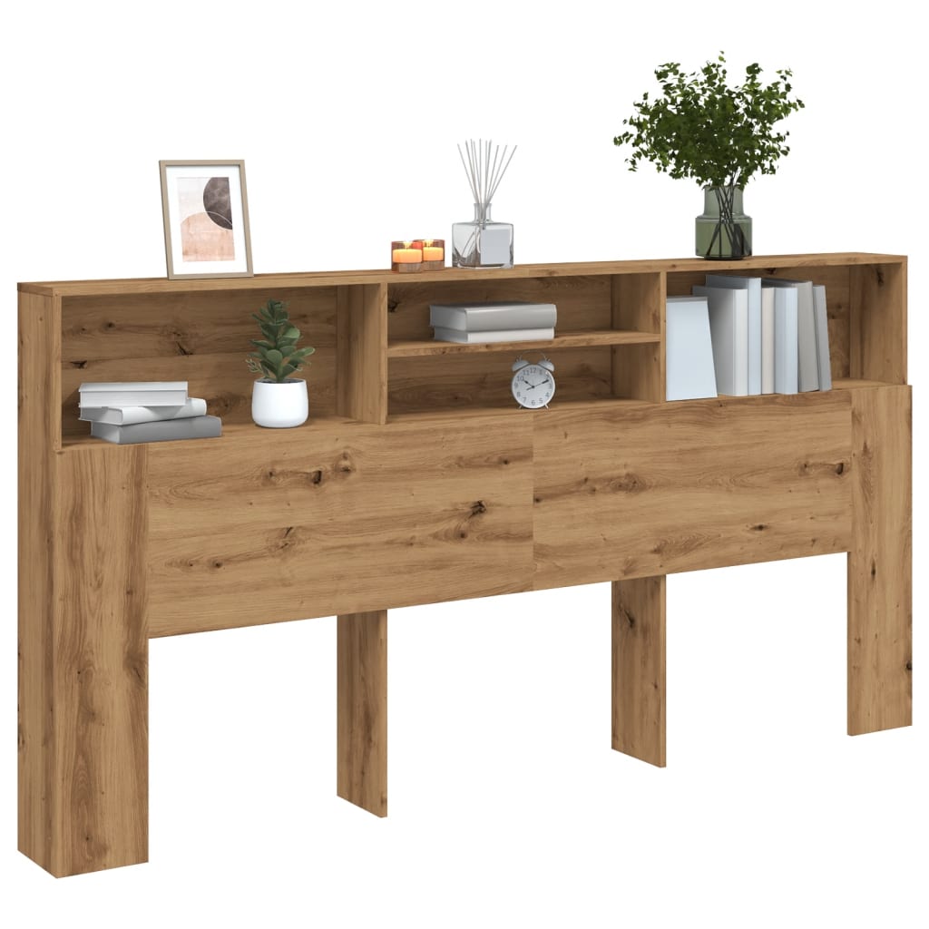 Hodegavl med hyller artisan eik 200x19x103,5 cm konstruert tre