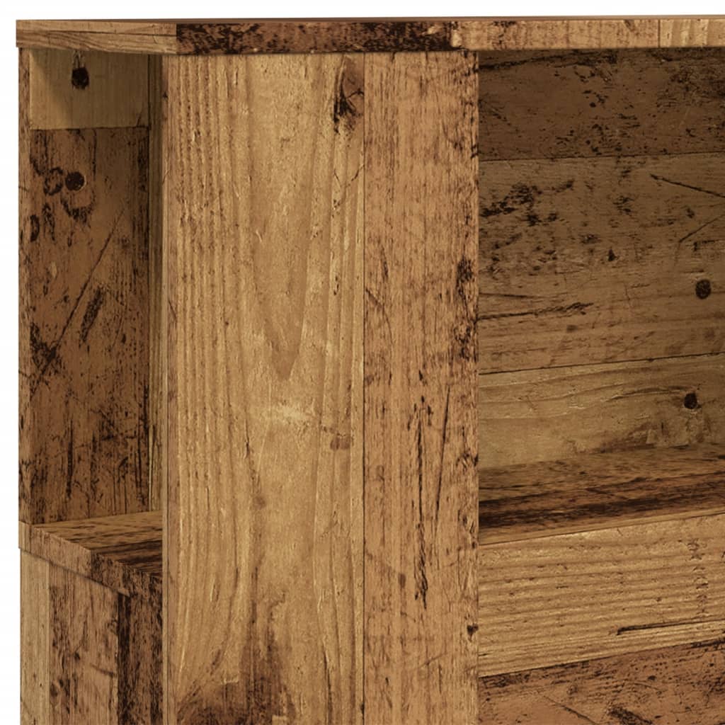 Hodegavl med hylle gammelt tre 100x18,5x102,5 cm konstruert tre