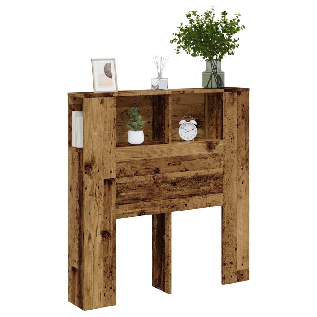 Hodegavl med hylle gammelt tre 100x18,5x102,5 cm konstruert tre
