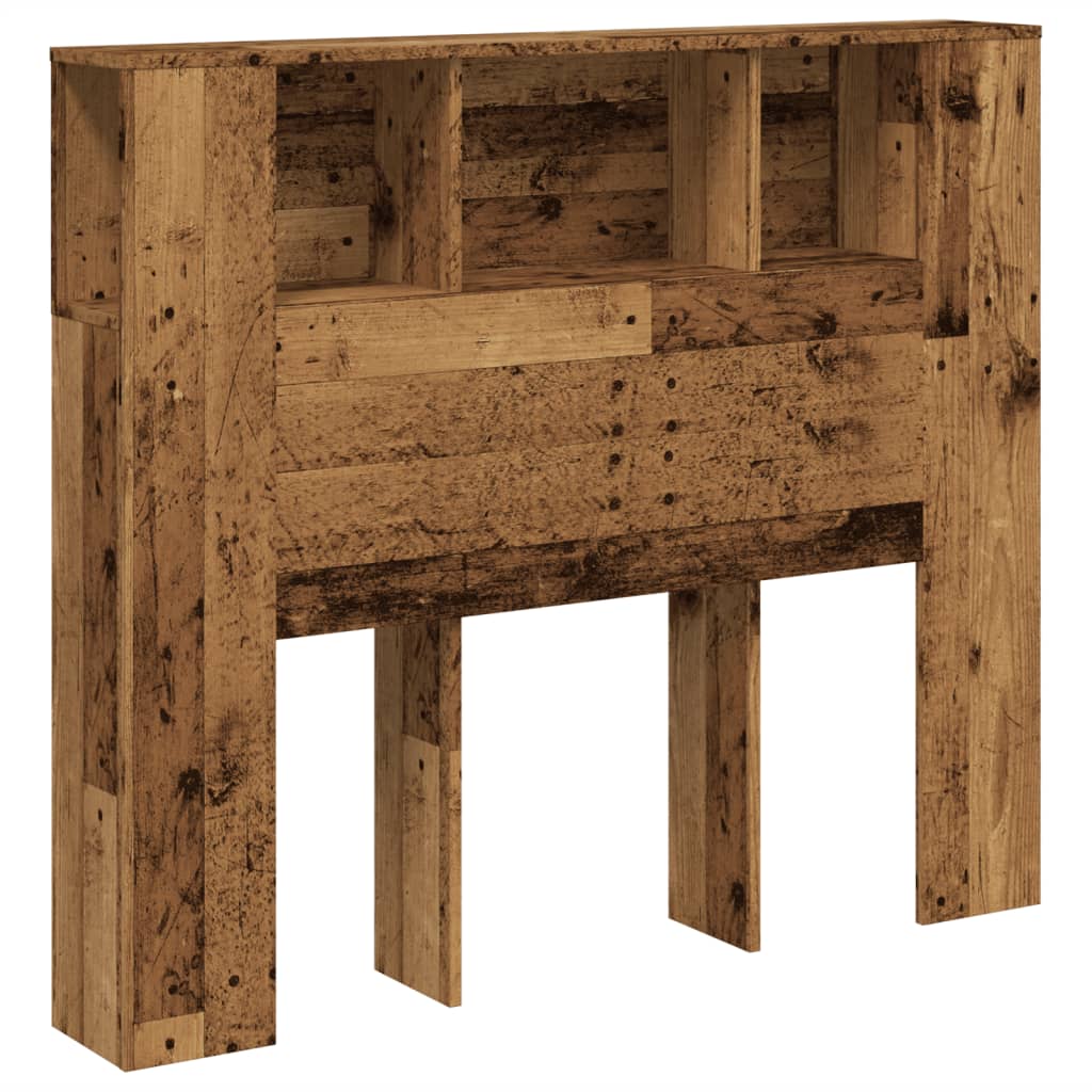Hodegavl med hylle gammelt tre 120x19x104,5 cm konstruert tre