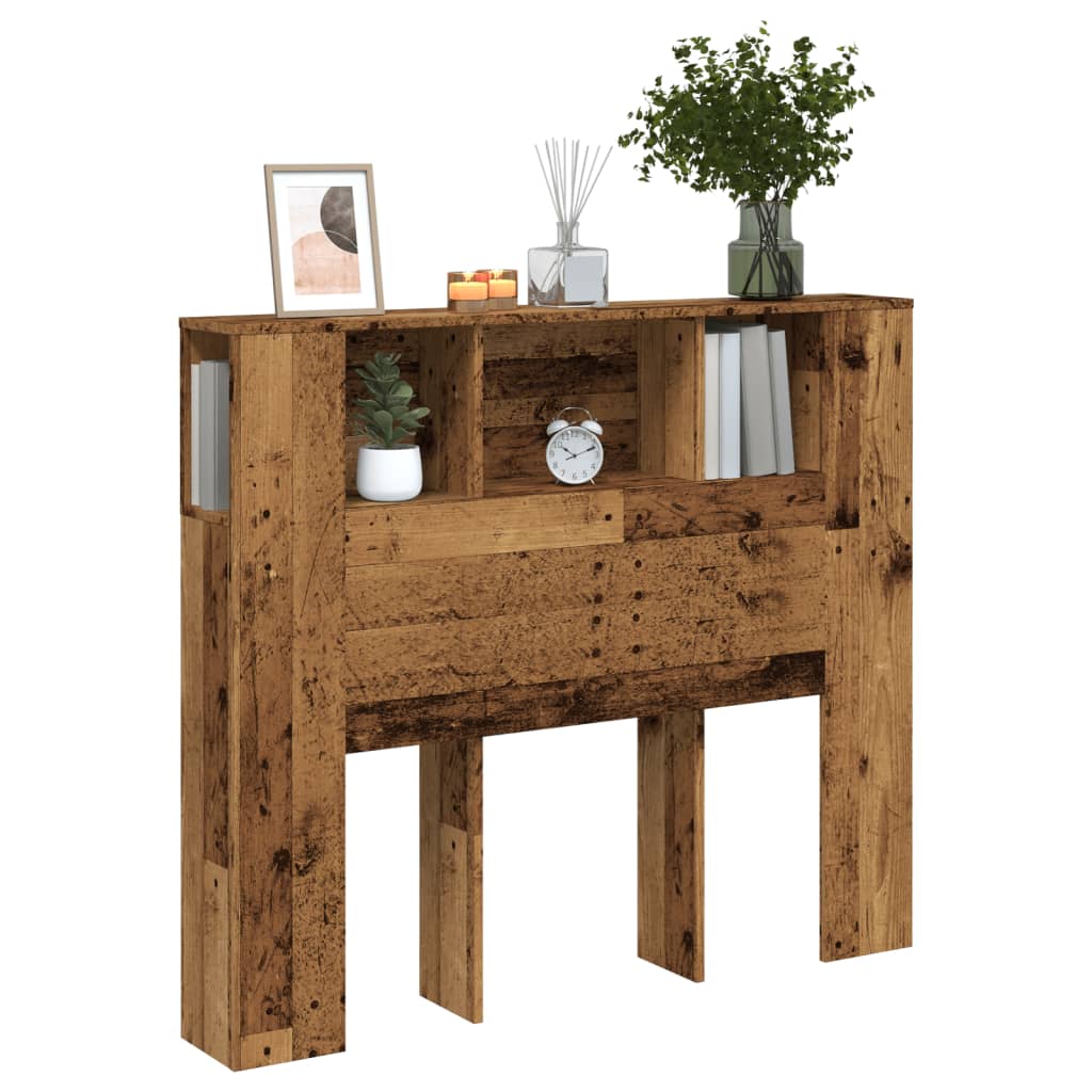 Hodegavl med hylle gammelt tre 120x19x104,5 cm konstruert tre