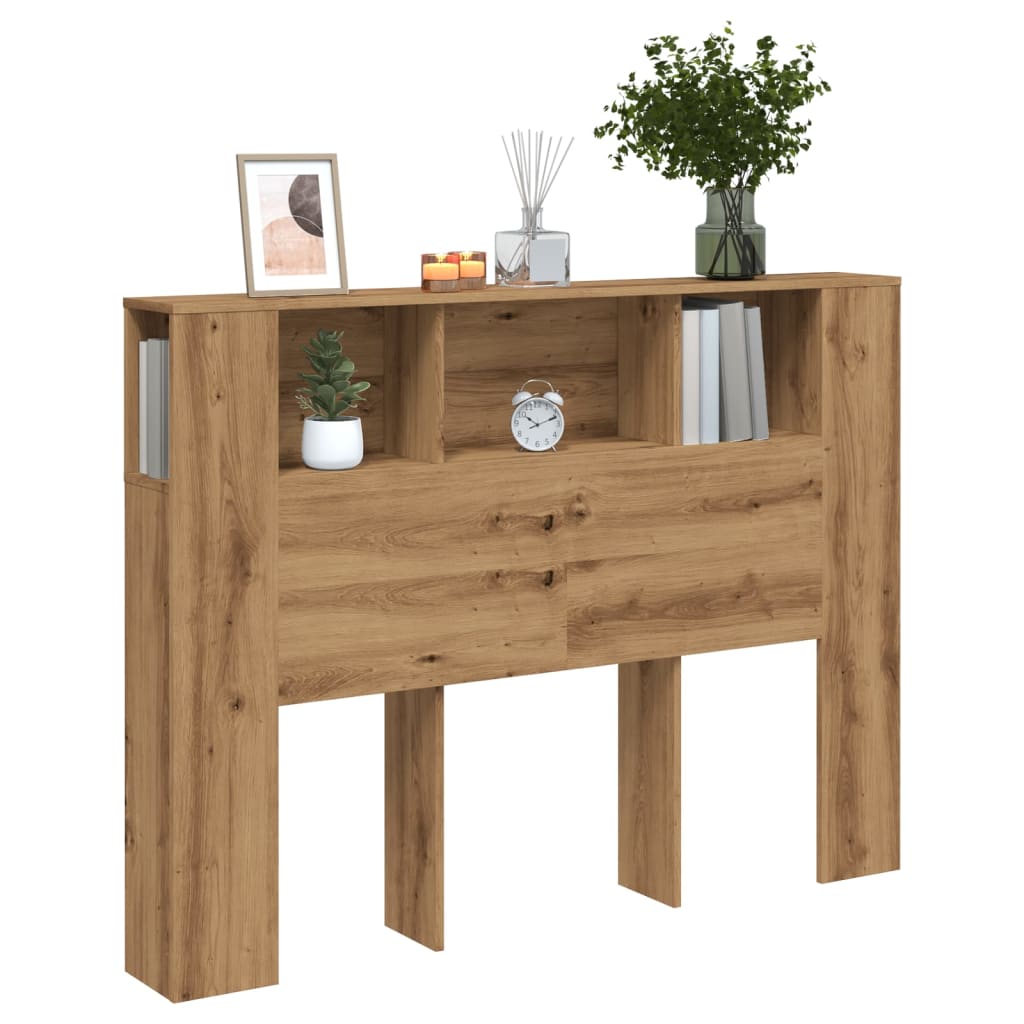 Sengegavlskap håndverkseik 140x18,5x102,5 cm konstruert tre
