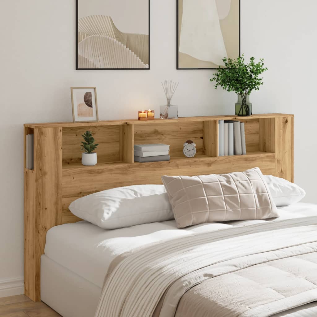 Hodegavl med hyller artisan eik 200x19x103,5 cm konstruert tre