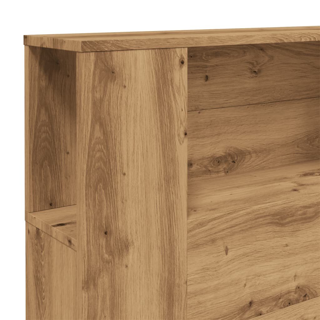 Hodegavl med hyller artisan eik 200x19x103,5 cm konstruert tre