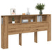 Hodegavl med hyller artisan eik 200x19x103,5 cm konstruert tre