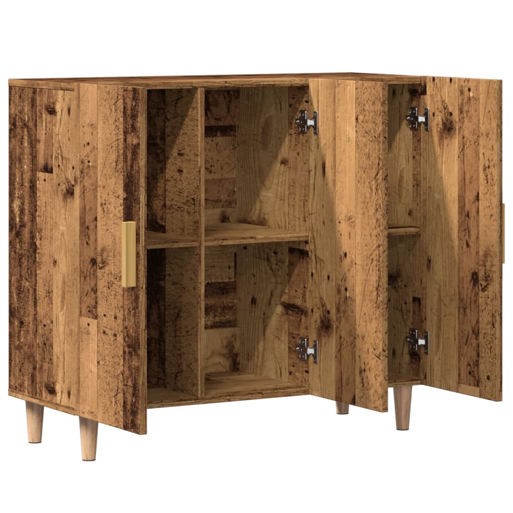 Skjenk gammelt tre 90x34x80 cm konstruert tre