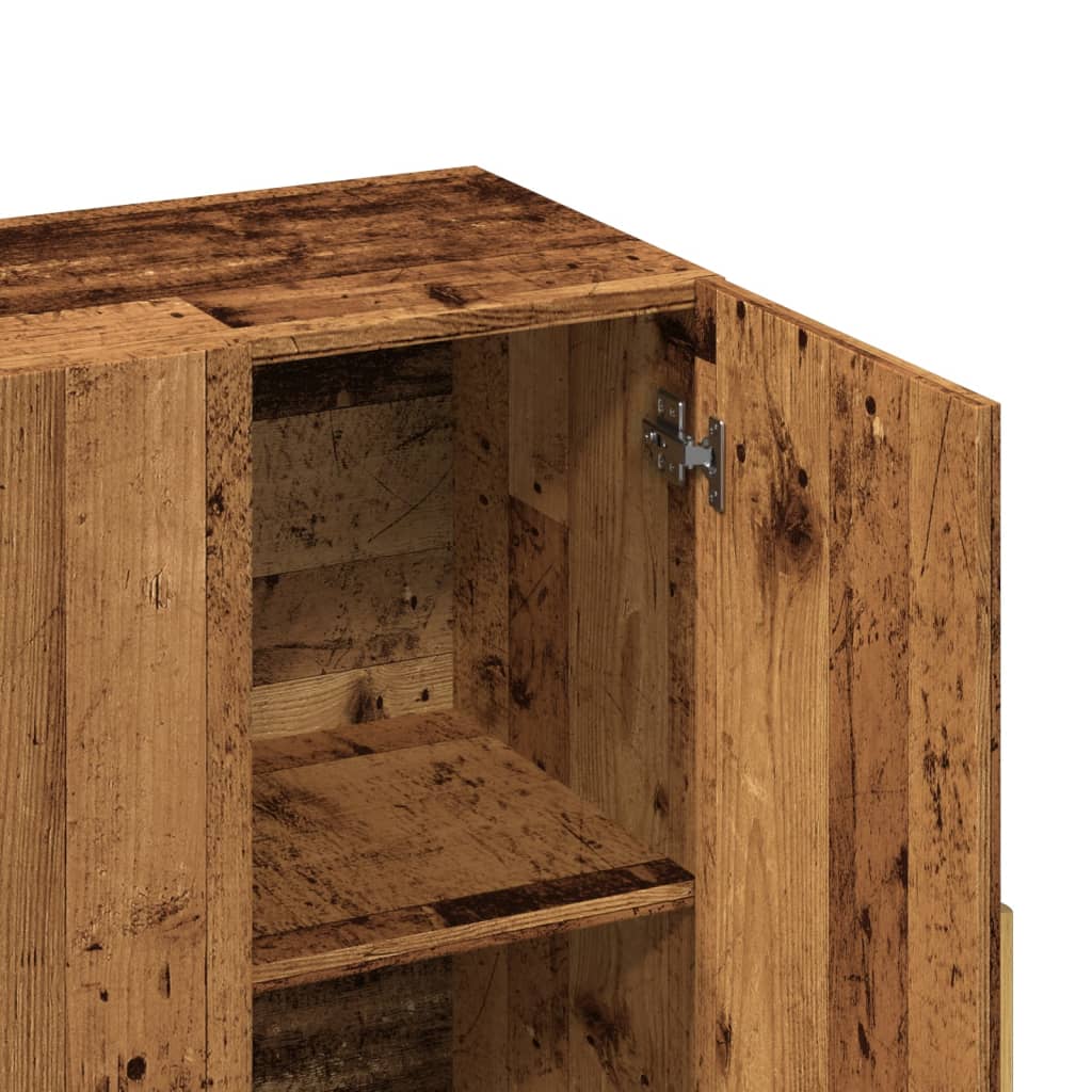 Skjenk gammelt tre 90x34x80 cm konstruert tre