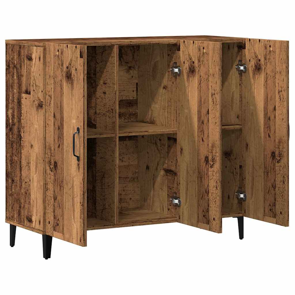 Skjenk gammelt tre 90x34x80 cm konstruert tre