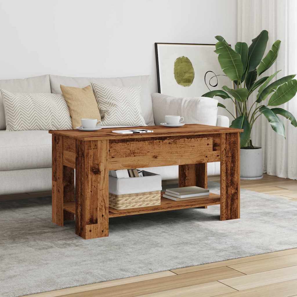Salongbord gammelt tre 101x49x52 cm konstruert tre