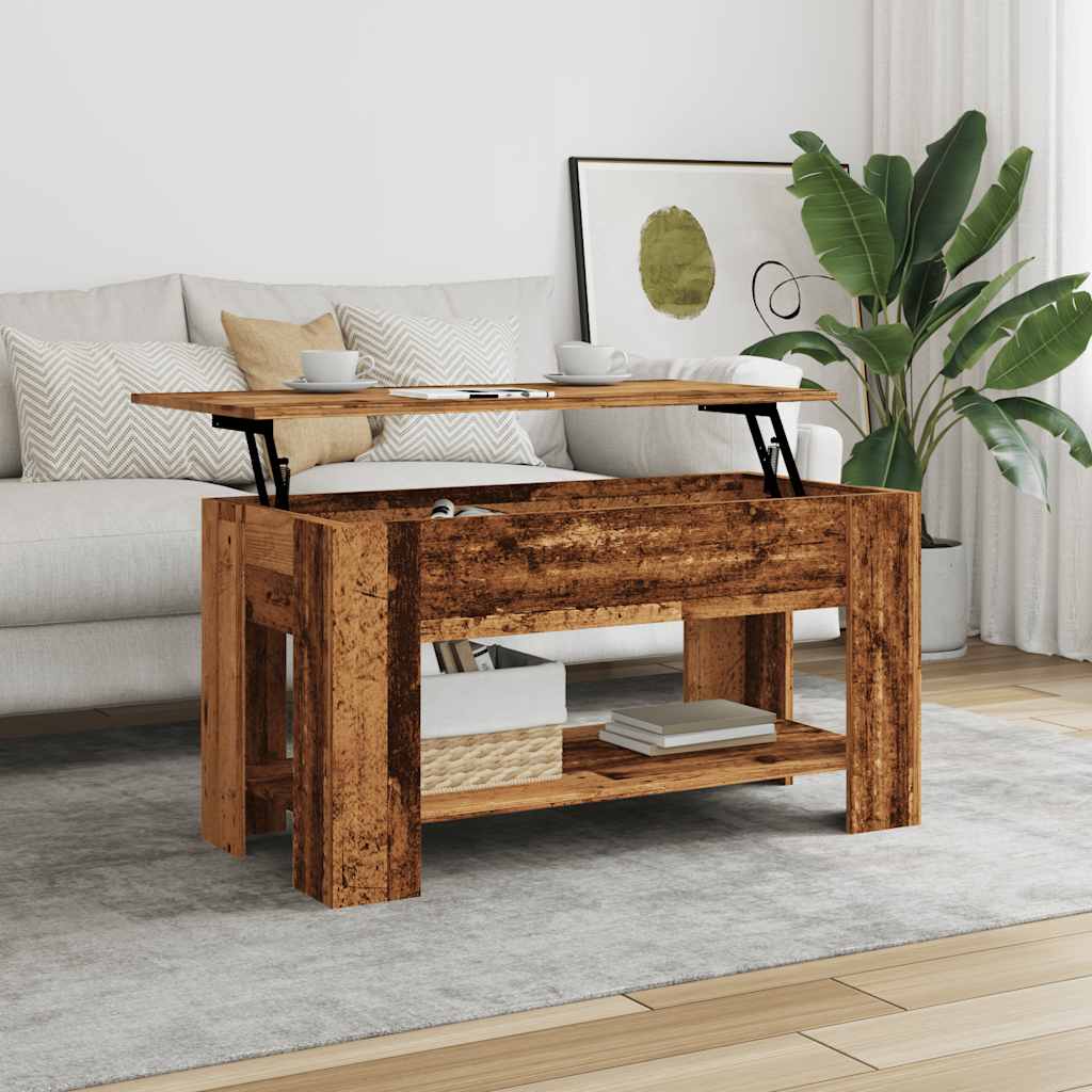Salongbord gammelt tre 101x49x52 cm konstruert tre
