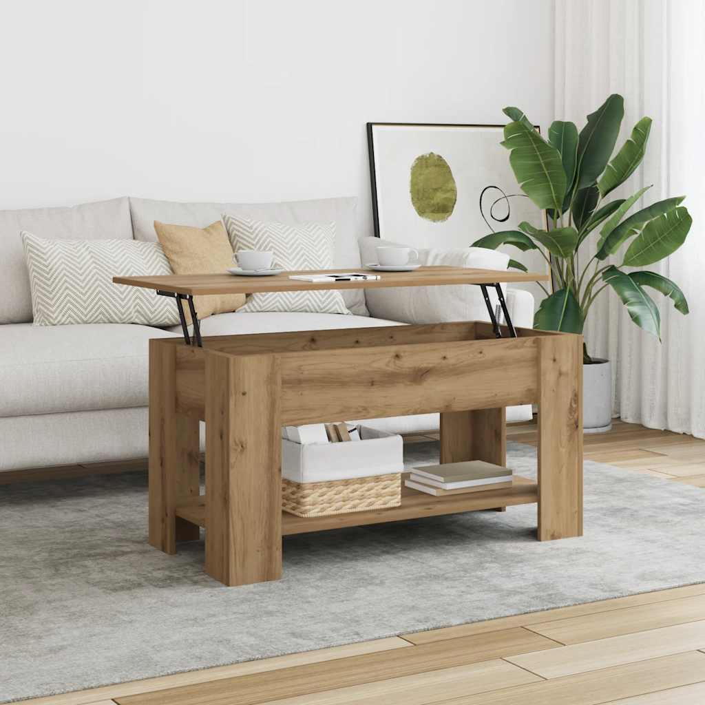 Salongbord artisan eik 101x49x52 cm konstruert tre