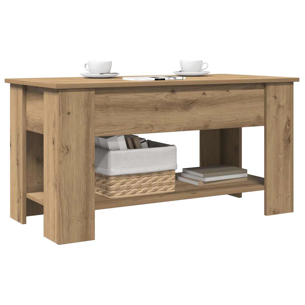 Salongbord artisan eik 101x49x52 cm konstruert tre