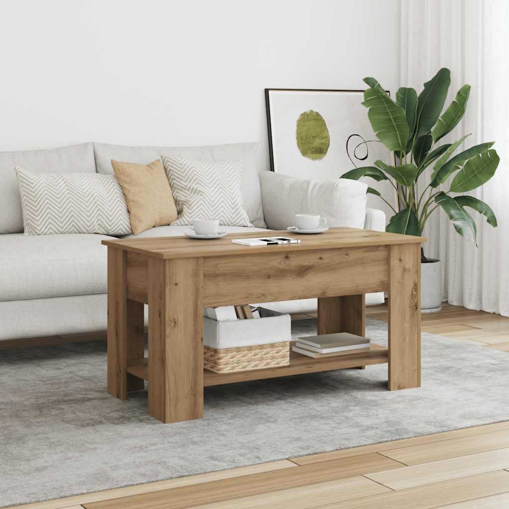 Salongbord artisan eik 101x49x52 cm konstruert tre