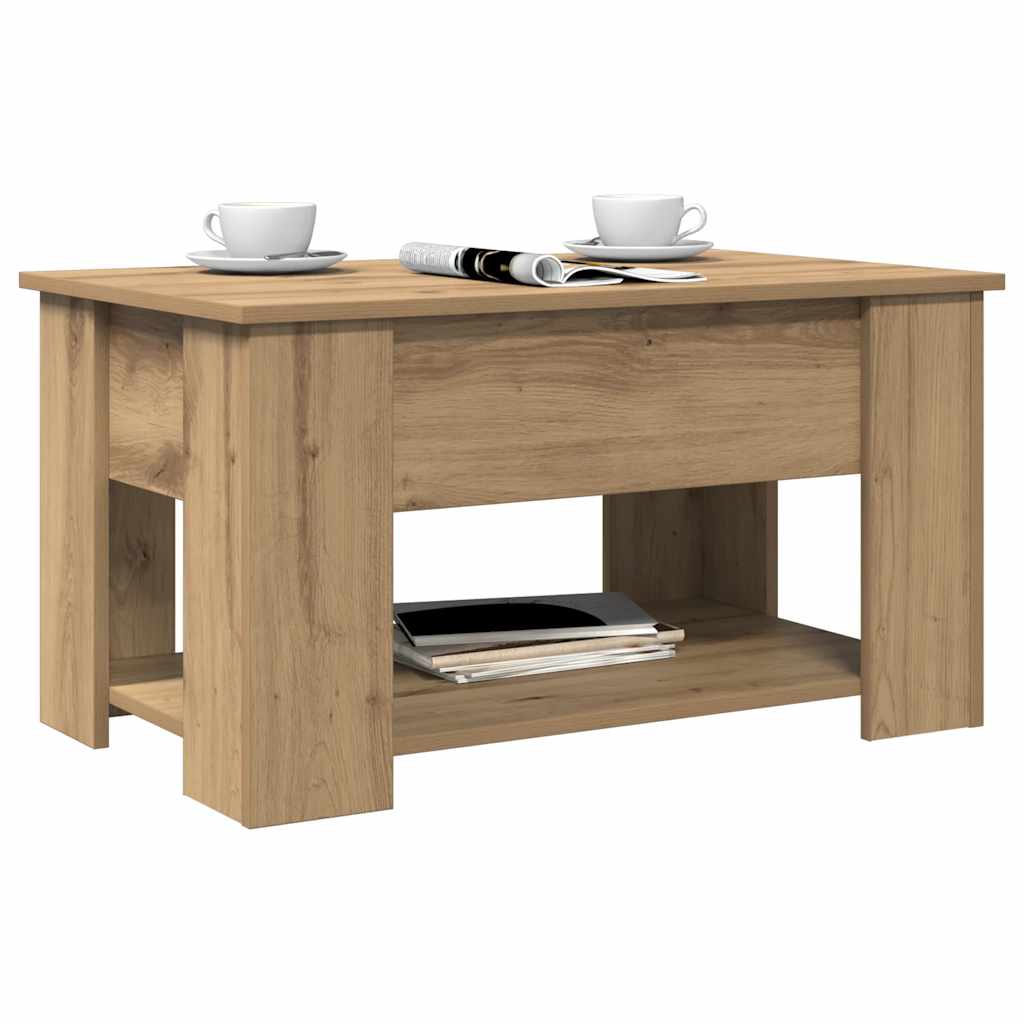 Salongbord artisan eik 79x49x41 cm konstruert tre