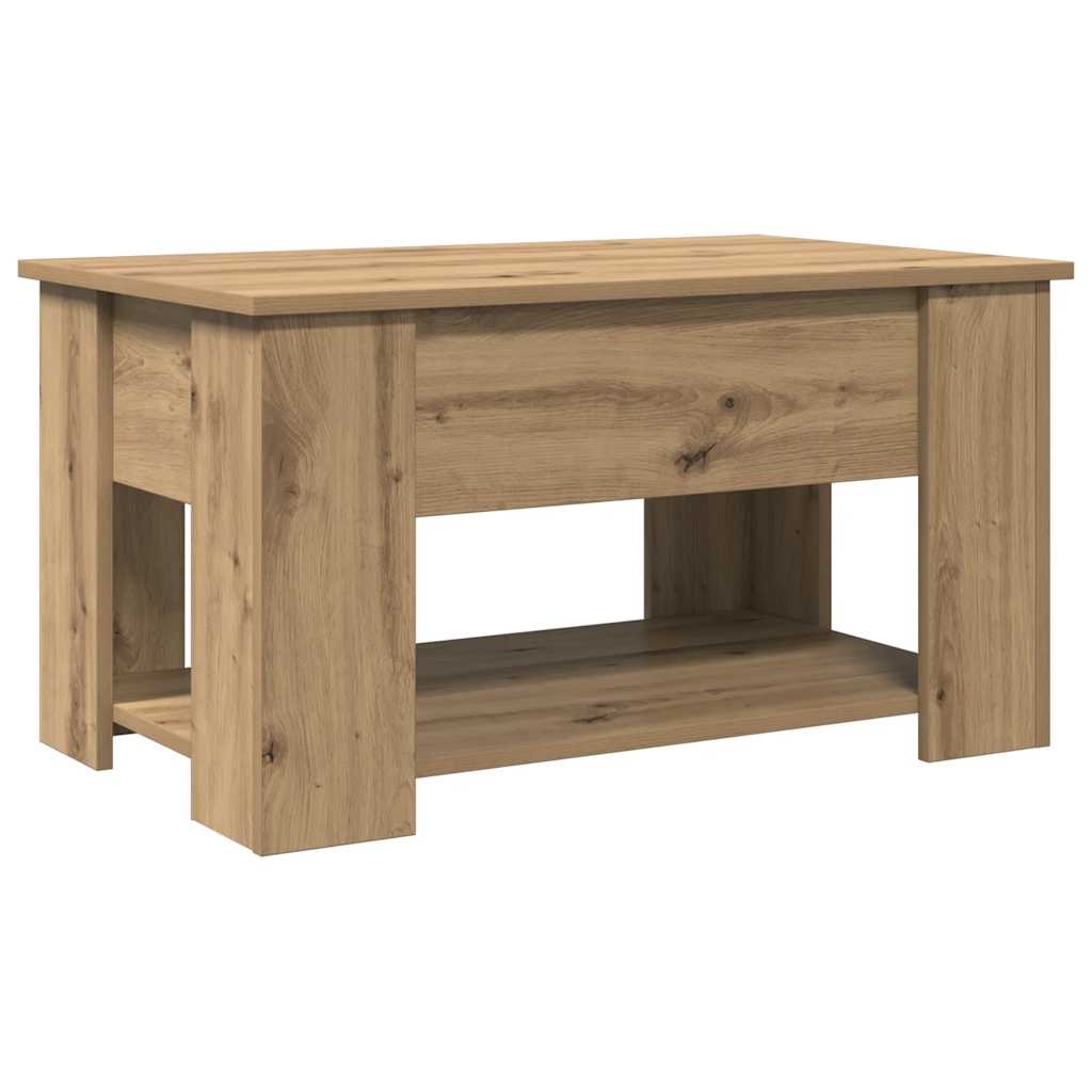 Salongbord artisan eik 79x49x41 cm konstruert tre